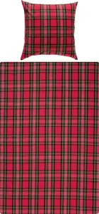 Постельное белье , красное, 1x 155x220 см + 1x 80x80 см Erwin Müller