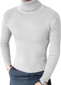 Мужской свитер с высоким воротником Slim Fit