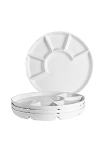 Тарелка для фондю 24 см, фарфоровая, белого цвета Mäser