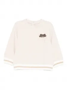 Толстовка с аппликацией Fendi Kids, нейтральный