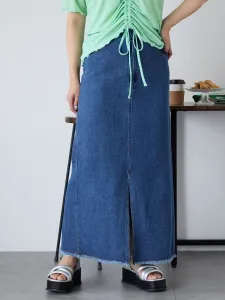 Джинсовая юбка с разрезом спереди Ehka Sopo, цвет Blue