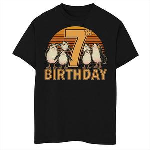 Футболка Husky The Last Jedi Retro Porgs 7th Birthday для мальчиков 8-20 Star Wars