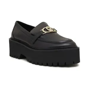 Кожаные лоферы сорок 01 Liu Jo, черный