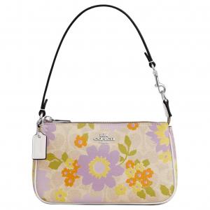 COACH Сумка через плечо Nolita Coated Canvas малая женская Silver & Sand Multicolor
