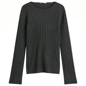 Джемпер Kartic из хлопка с ребристой отделкой Acne Studios, темно-серый melange