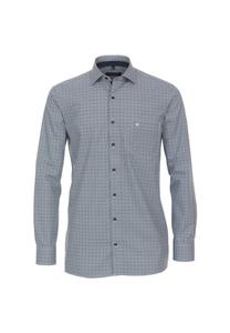 Мужская деловая рубашка с принтом, комфортная посадка CASAMODA, темно-синий