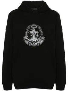 Худи с логотипом MONCLER, черный