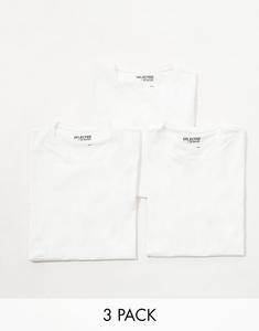 Selected Homme – комплект из 3 белых футболок