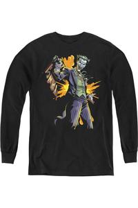 Футболка с длинным рукавом "Бэтмен и Джокер" для молодежи Gildan, черный