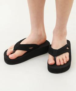 Сандалии-вьетнамки с объемной подошвой и пушистым верхом, сандалии-туфли 25SS Devirock, цвет 001-Black