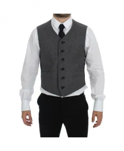 Классический серый жилет Dolce & Gabbana, серый