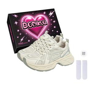 Boldi Kuki Женские низкие массивные кроссовки шампань (эксклюзивная коробка+носки), цвет Champagne (Exclusive Box+Socks)