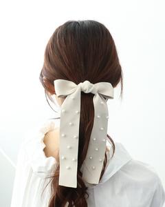 Резинка для волос Three Four Time/Dot Pearl Ribbon, цвет Ivory