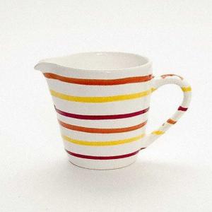 Молочник Landlust Gourmet 0,2 л Gmundner Keramik, белый/желтый/красный