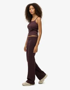 Спортивные брюки Superdry Athletic Essentials с отворотами в полоску красного и тёмно-серого цветов