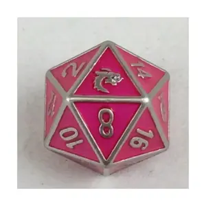 d20 Розовый металлик, Metal Dice - Elven Forged