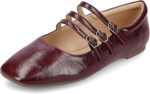 Женские балетки Journee Collection Darlin Mary Jane с квадратным носком, красный