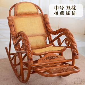 Fantasy Кресло-качалка из натурального ротанга с двойными подушками, цвет shuangpin