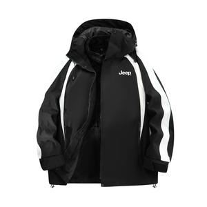 Ветровка Unisex Jeep, черная (с утеплителем из пуха, не 3 в 1)