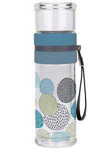 Geda Labels Чайная бутылка с ситечком, скандинавский дизайн, синий цвет - 300 мл