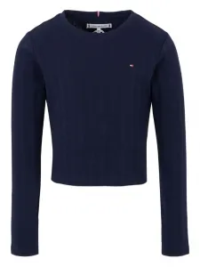 Футболка в рубчик с длинными рукавами Tommy Hilfiger Junior, синий