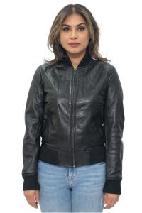 Кожаный бомбер ma 1 abbotsford Infinity Leather, черный