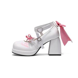 Yang Nianhua Мэри Джейн на массивном каблуке 5 см женские экрю, цвет Ecru