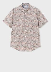 Рубашка с коротким рукавом "Садовый цветочный узор"