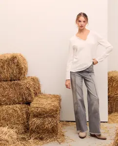 Женская блузка с длинными рукавами и воротником на пуговицах Green Coast, белый