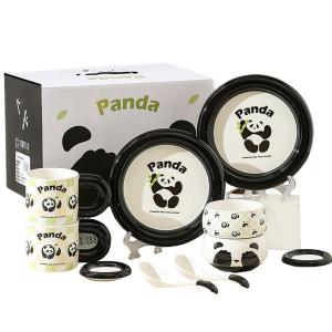 Подарочный набор обеденных мисок KAWASIMAYA, 【Panda Gift Box】12 pieces of tableware for two