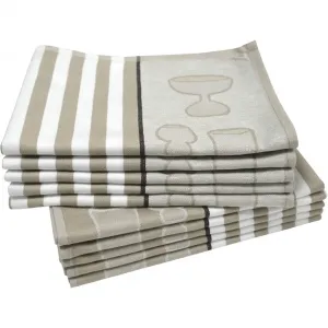 Полотенце Стекла / Полулин с мотивом стекла и полосок, размеры каждого полотенца примерно 50x70 см Dyckhoff, песочный