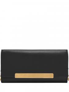 Женская кожаная сумка через плечо Fossil, черная, отделение для смартфона, ZB11035001