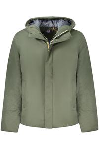 Куртка мужская K-Way с капюшоном, зеленый