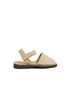 Босоножки Menorcan для детей с нубуковой скотчей Pisamonas, бежевый