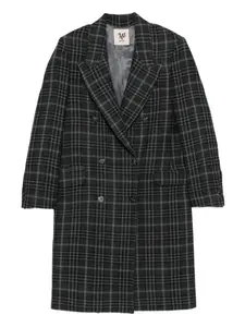 Двубортное пальто в клетку Aniye By, серый