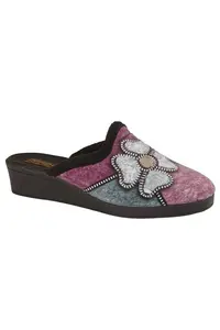 Тапочки-мюли Kimberly с цветочной отделкой Sleepers, черный