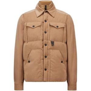 Moncler Grenoble Лек Даун Рубашка Куртка, Camel Beige