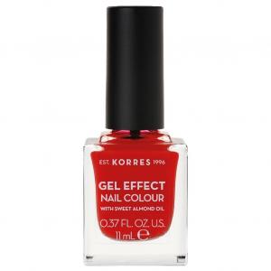 Лак для ногтей sweet almond nail colour Korres, nr. 48 - coral red, объем 11 мл