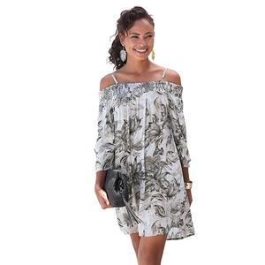 Женское платье с принтом на одно плечо Lascana, Black Printed