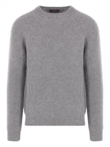 Вязаный свитер с рукавами реглан Zanone, серый