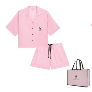 Victoria's Secret Пижамный комплект Women's Pink White Stripes