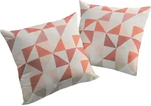 Вирт декоративная подушка "Берларе", чехол на подушку без наполнения, 2 шт Wirth 40х40 см, цвет terrakotta + Kreise
