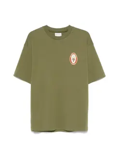 Футболка с графическим принтом оливково-зеленого цвета. Drole De Monsieur, зеленый
