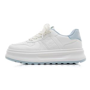 Нескользящие и износостойкие дышащие низкие кроссовки для скейтбординга для женщин RENBEN, White Moon