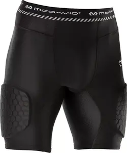 McDavid HEX Баскетбольные компрессионные шорты с набедренными подушечками, черный