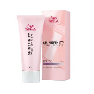 Краска для волос shinefinity zero lift gaze demi-permanente gel-cremetönung Wella Professionals, 09/65 cool pink shimmer, объем 60 мл
