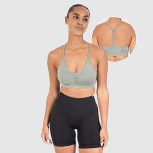 SMILODOX Женский спортивный бюстгальтер Batik Scrunch Icon Olive