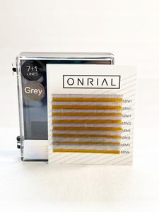 Цветные ресницы микс L 0,07 мм 11-14 Серый ONRIAL Inne