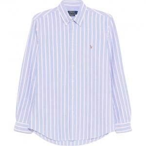 Полосатая рубашка Polo Ralph Lauren, светло-голубой