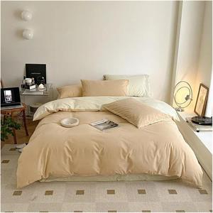 Generic Набор постельного белья из хлопка с пододеяльником и покрывалом